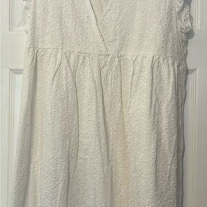 White Eyelet Dress-NEVER WORN